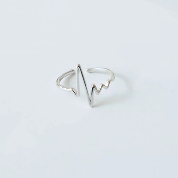 Electrocardiogram 925 Sterling silver ring - Picture 7 of 7